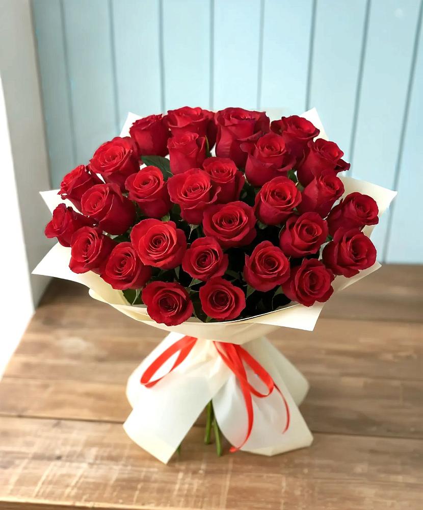 Букет 29 Красных роз в Новониколаевской