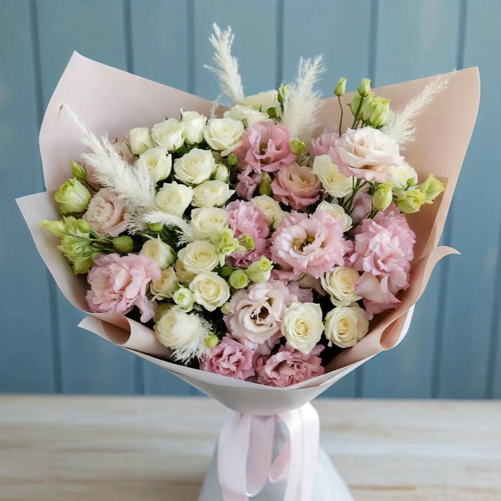 Букет цветов из: Альстромерии и Розы в Новониколаевской