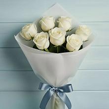 Букет 7 Белых роз Эдлесс Лав #REPLACE_PRED# Новониколаевской