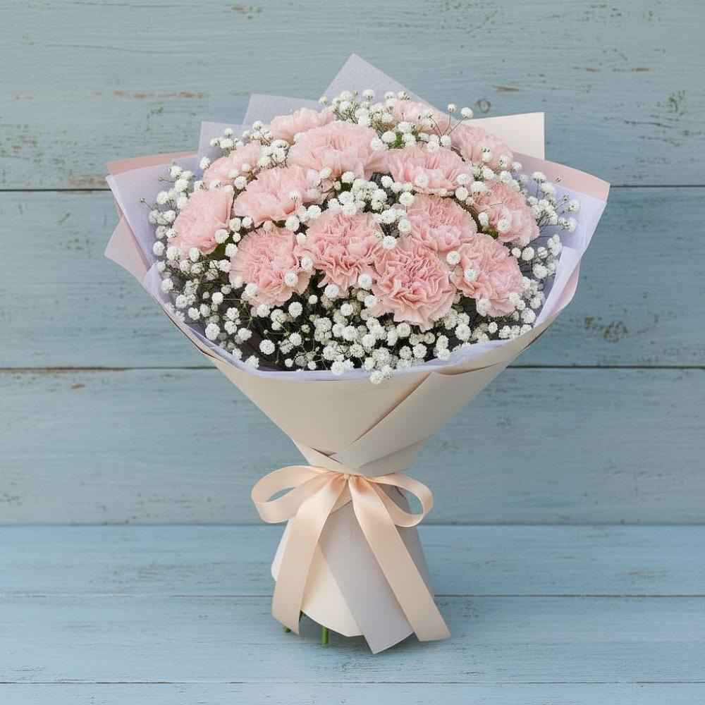 Букет цветов из: Гвоздики в Новониколаевской