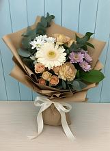 Букет цветов из:  Герберы и Хризантемы в Новониколаевской