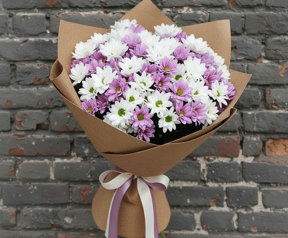 Букет цветов из: Хризантемы в Новониколаевской