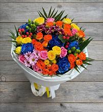 Букет цветов из:  Розы и Хризантемы в Новониколаевской