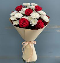 Букет цветов из:  Розы и Хризантемы в Новониколаевской