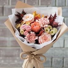 Букет цветов из:  Гвоздики, Хризантемы и Розы в Новониколаевской