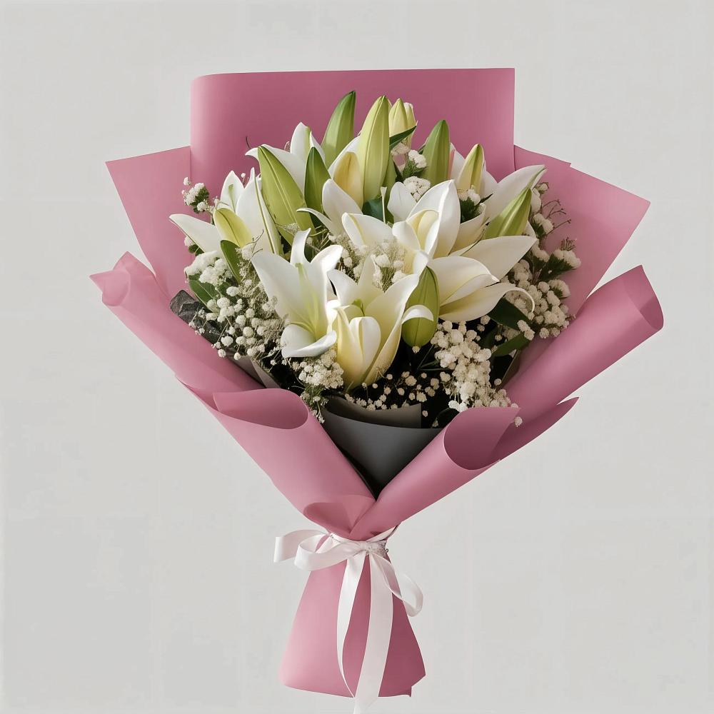 Букет цветов из: Лилии в Новониколаевской