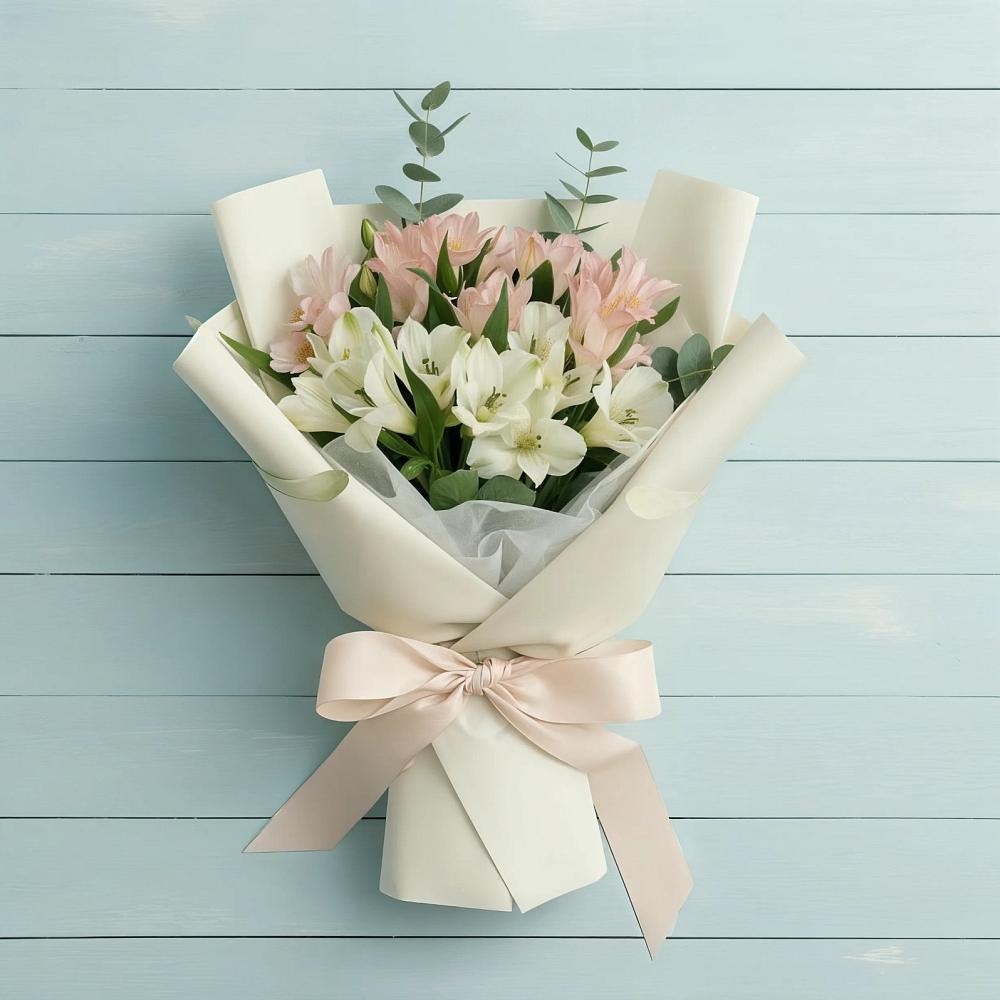 Букет цветов из: Альстромерии в Новониколаевской