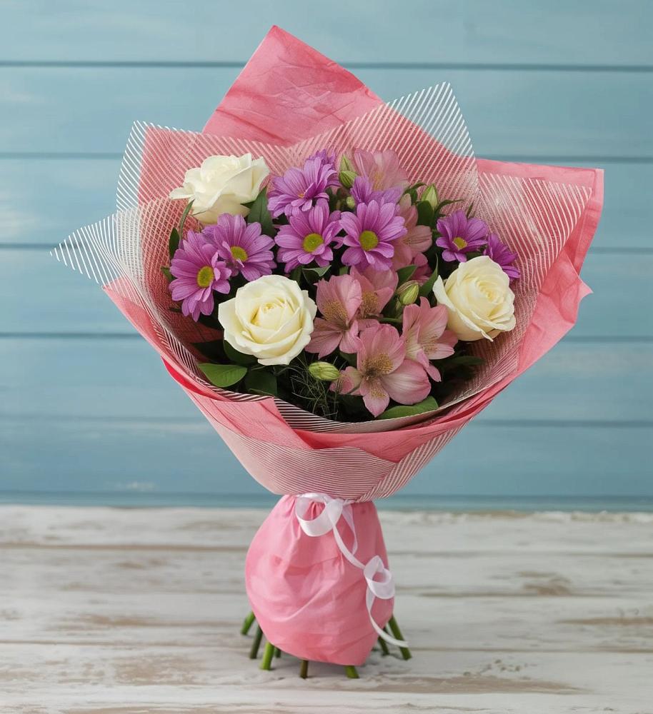 Букет цветов из: Герберы в Новониколаевской