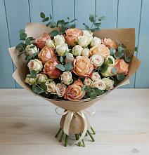 Букет цветов из:  Альстромерии и Розы в Новониколаевской