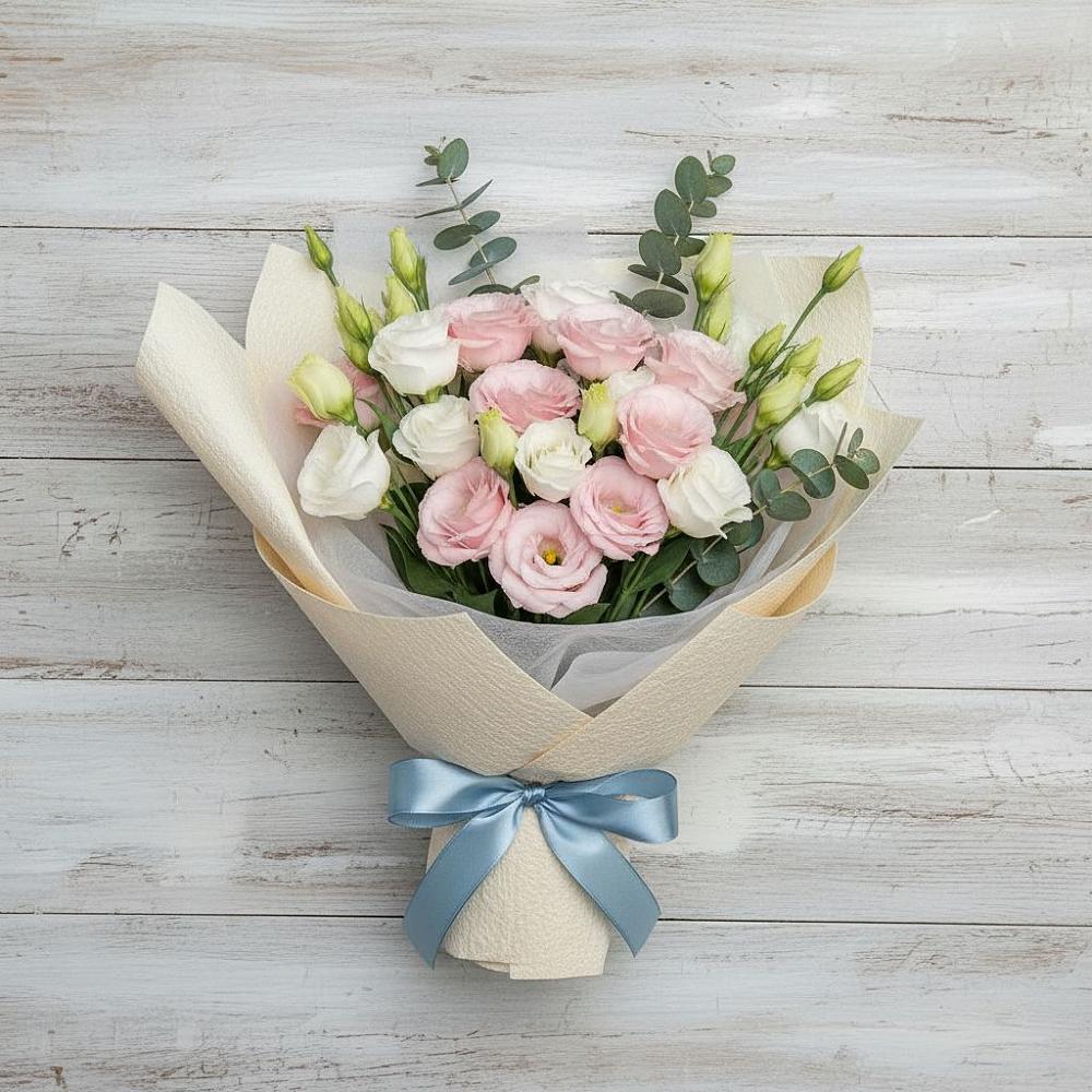 Букет цветов из: Лизиантусы в Новониколаевской